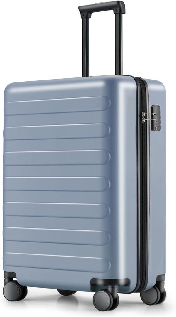 NINETYGO Carry On Luggage 22x14x9 Airline Approved, 20 Inch Luggage with Smooth Spinner Wheels, Lightweight, Hard Shell PC Suitcase Carry-On, Travel Luggage, TSA Approved (Shadow, Rhine Basic)
