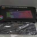Wireless Keyboard and Mouse Combo, RGB Backlit, Rechargeable & Light Up Letters, Full-Size, Soft Typing, Sleep Mode, 2.4GHz Quiet Keyboard Set for Mac, Windows, Laptop, PC, Trueque KM42Pro (Black)