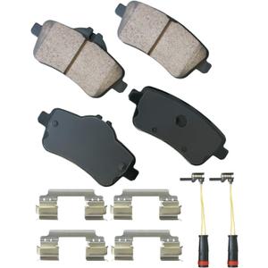 Euro Akebono Ultra Premium Rear Brake Pads, GREY