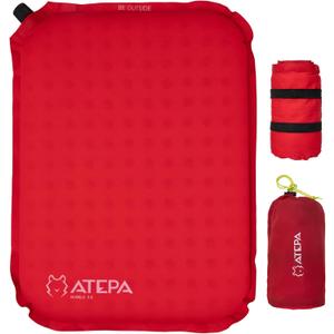 ATEPA Inflatable Seat Cushion, Self-Inflating Portable Stadium Airplane Travel Foam Cushion Pad for Camping, Sports Events, Outdoor