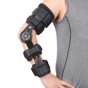 Hinged ROM Elbow Brace Adjustable Post OP Elbow Support - Arm Stabilizer Splint for Surgery, Dislocation, Ligament & Tendon Repair Recovery w/Sling Fits Men & Women (Left)