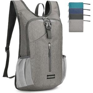 20L Hiking Backpack Lightweight Packable Hiking Daypack for Women Men, Foldable Small Backpacks for Travel Camping Outdoor (Grey)