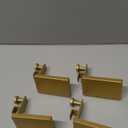 4 Pcs Gold Garland Hangers for Mantle, 2 in 1 Mantle Weighted Christmas Stocking Hanging Hooks Stocking Holder with Double Sided Tape Each Mantle Holder Has Two Hooks for Dual Purpose (Gold4Pcs)