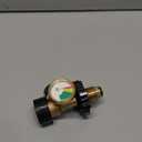 BlueStars [100% Solid Brass] 100 lb Propane Tank Adapter, POL Propane Gauge for 100 lb Propane Tank, Converts POL LP Tank Service Valve to QCC1/Type 1 - Old to New Connection Type