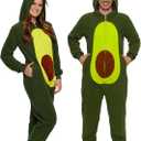 Funziez! Slim Pineapple and Avocado Adult Onesie - Food Halloween Costume - One Piece Cosplay Suit for Adults, Women and Men (Large)