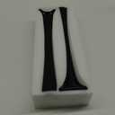 Roshtia 2 Pcs Eiffel Tower Vase Bulk 16 Inch Flute Vases Tall Glass Long Skinny Base Glass for Wedding Centerpiece Flowers Home Table Decorations Formal Dinners (Black)