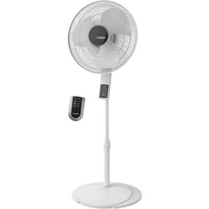 Lasko Oscillating Pedestal Fan, Thermostat, Adjustable Height, Remote Control, Timer, 4 Speeds, for Bedroom, Living Room, Office & Dorm, 16", White, S16614