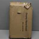 OUSHENG Gold Easel Stand, Large Metal Entryway Wedding Welcome Sign Holder, Adjustable Free Standing Art Mirror Frame Rack with Chain Support for Painting Picture Display Party, 17" x 17" x 58"