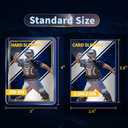 400 Hard Plastic Card Sleeves, Premium Plastic Baseball Card Sleeves, 3" x 4" Trading Cards Holder, Sports Baseball Football Game Cards Protectors (200 Hard Sleeve + 200 Soft Sleeve)