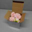 Thiccywoov 50 Pcs Artificial Flowers, 3.2 Inches Silk Rose Head Flowers Fake No Stem for Wedding Bridal Bouquet Home Floral Decor DIY Centerpieces Arrangements Party Tables Decoration(Light Pink)