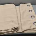 NICETOWN Living Room Completely Shaded Draperies, Privacy Protection & Noise Reducing Black Lined Insulated Window Treatment Curtain Panels for Patio Door (Set of 2 Pcs, W46 x L72, Biscotti Beige)