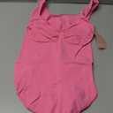 FeelinGirl Shapewear Bodysuits for Women Tummy Control Thong Seamless V Neck Compression Body Suits Corset Top (3X-Large, Pink)