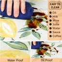 Picnic Table Cover with Bench Covers and Bag,Camping Essentials Waterproof Fitted Camping Tablecloth with Elastic Edges Windproof for 6ft Rectangle Tables and Seats,72in Lemon