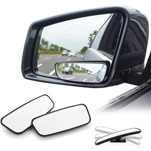 WildAuto Blind Spot Mirror, Rectangle Adjustable Car Auxiliary Universal Wide Angle Mirror for Universal Cars (Adhesive, 2pcs)
