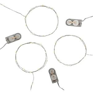 LumaBase Battery Operated LED Fairy String Lights, Soft White - Set of 3