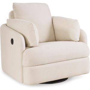 Signature Design by Ashley Modmax Contemporary Swivel Glider Nursery Recliner, Stain-Resistant Next-Gen Nuvella Performance Fabric Rocking Chair for Living Room, Beige, 42" W