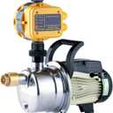 3/4HP Water Pressure Booster Pump Household 110V Stainless Steel Shallow Well Jet Pump for Home Garden 1056GPH Electric Irrigation Water Transfer Pond Pump for Cabin Sprinkler Yard Pool