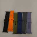 6 Pack Sport Bands for Apple Watch Ultra/3/2 Band 44mm 45mm 46mm 49mm 42mm iWatch Bands for Men Women,Waterproof Silicone Strap Wristband for Apple Watch Series  SE 3/2 (01-Black/Dark Grey/Blue Grey/Orange/Army Green/Navy Blue)