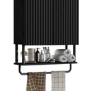 RUSTOWN Fluted Bathroom Wall Cabinet with 2 Doors, 3-Tier Medicine Cabinet