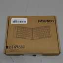 MEETION Ergonomic Foldable Bluetooth Keyboard, Split Compact Portable Keyboard for Business Travel, Ultra-Thin Folding Rechargeable Wireless Keyboards for iOS Android Windows Mac Tablet PC Smartphone (Black)