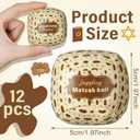 Blueweenly 12 Packs Passover Matzah Juggling Balls Mini Juggling Matzah Balls Juggling Sets Circus Balls with Matzo Decor for Pesach Holiday and Seder Party Favors Decorations