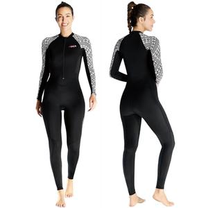Skyone Dive Skins Swimsuit Full Body Rash Guard for Men Women, Thin Wet Suit Scuba Skin UV Protection Long Sleeve, One Piece Quick Dry Wetsuits Diving Skin for Snorkeling (Black Women, Large)