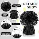 24 PCS Balloon Weights Metallic Anchor, Balloon Holder Heavy Weights with 1 Roll Black Crimped Ribbon for Balloons Table Party Favor Birthday Decor(Black)