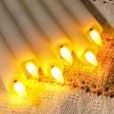 Homemory Waxy Flameless Taper Candles with Remote Timer Dimmer, LED Candlesticks Flickering, Battery Operated Window Candles, 9.6 Inches for Christmas Wedding Celebration Decor, Ivory, 6 Pcs