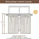 Chyhomenyc Sheer Curtains 36 inch Length 2 Panels Set, Light Filtering Voile Rod Pocket Short Window Curtians for Bathroom Living Room Farmhouse Small Windows, Each 42Wx36L in, 2PCS, Lime