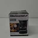 Elite Gourmet EHC4128 Automatic 4-Cup Brew & Drip Coffee Maker with Pause N Serve, Glass Carafe, Reusable Filter, On/Off Switch, Keep Warm, Water Level Indicator, Black