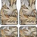 Car Floor Mats,Vehicle Front Rear Carpets Mats Universal Car Rugs,Car Accessories for Truck,Autumn Leaves (AutumL)