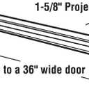 Prime-Line K 5167 36 In. L Steel Reinforced White Vinyl Push Bar for Hinged Swinging Screen Doors (Single Pack)