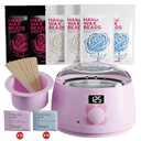 Digital Wax Warmer - Beginner-Friendly Waxing Kit with Smart Temp Control, 6 Packs (3 Colors) Wax Beads for Targeted Hair Removal - Ideal for Body, Bikini, face, Home Salon Use