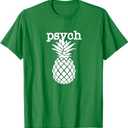 Men's Psych Pineapple Fruit Funny Graphic White T-Shirt, Small