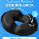 H. Donut Pillow for Tailbone Pain Relief and Hemorrhoids, Cooling Memory Foam Seat Cushion for Postpartum Pregnancy, Post Surgery Relief for Men and Women for Home and Office.