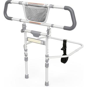 Packve Foldable Bed Rails for Elderly Adults Safety  Bed Side Assist Rail for Seniors with Extendable Guard Rails & Storage Bag, Adjustable Height Bedrails for Queen King Full Size Bed