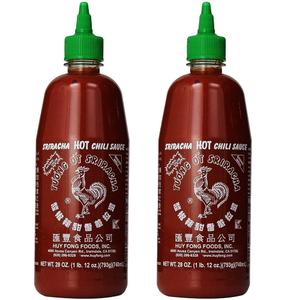 Sriracha Hot Chili Sauce, 28 oz (Pack of 2) | Authentic Spicy Sauce for Dipping, Noodles, Stir-Fries & Marinades