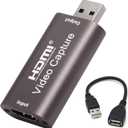 BlueAVS HDMI to USB Video Capture Card 1080P for Live Video Streaming Record via DSLR Camcorder Action Cam (Coffee)