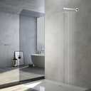 Rain Shower Head Brushed Nickel with Extension Arm 16 Inch Square Shower Head with 16 Inch Shower Arm Large Stainless Steel Rainfall Showerhead Waterfall Full Body Coverage