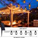 iBaycon Solar Flame Lights, 42Ft 15 LED Bulbs Flickering Flame String Light, Outdoor Waterproof Solar Flame Lights for Garden Yard Lawn Patio Decorations (Warm White)