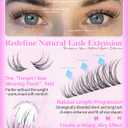 Natural Lash Clusters Venus Wispy Cluster Eyelash Extensions Invisible Thin Band Eyelash Cluster 8-16mm DIY Lash Extensions with Clear Band Individual Lashes Clusters Natural Look by WTVANE