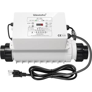 Salt Chlorine Generator, Westaho Pool Salt System for Inground Pools up to 40,000 Gallons, USA Titanium Cell (10,000-Hour Lifespan), Built-in Power Supply, 1.4 lb CL Output