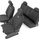 Rough Country Neoprene Seat Covers for Chevy Silverado & GMC Sierra 1500 (2014-2018) - Waterproof & UV Resistant, Foam Padded, Front & Rear Seat Cover Set