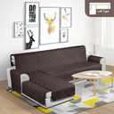 TAOCOCO Waterproof Sectional Couch Covers L Shaped Sofa Covers Chaise Lounge Cover 3pcs Reversible Sofa Covers for Sectional Sofa Pet Kids Furniture Protector with Elastic Straps(X-Large, Chocolate)