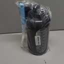 64 oz Glass Water Bottle With Straw and Handle, Half Gallon Sports Motivational Water Jug Flask with Silicone Sleeve, Large Water Cup with Time Marker for Travel, Gym, Black