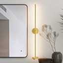Modern Gold Bathroom Sconce 40In Vanity Light Bar Over Mirror 3000K Bathroom Light Fixture 360 Rotatable for Bedroom Living Room