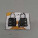 Combo Lock for Lockers, 4 Digit Combination Padlock, 2 Pack Pad Locks with Code for School Locker, Gym, Door, Storage