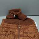 Tribal Womens Tribal Women's Mock Neckline Sherpa and Nylon Combo Zip-up Bungee Drawcord VestVest Marsala S