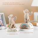 Dog Memorial Figurines Statues: Pet Sympathy Gifts for Loss of Dogs - Rainbow Bridge Remembrance Angel Gift for Dog Mom