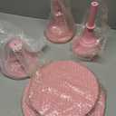 3 Pcs Metal Cake Stand Set 8/10/12 inch Dessert Table Display Perfect for Baby Shower Wedding Birthday(Pink)